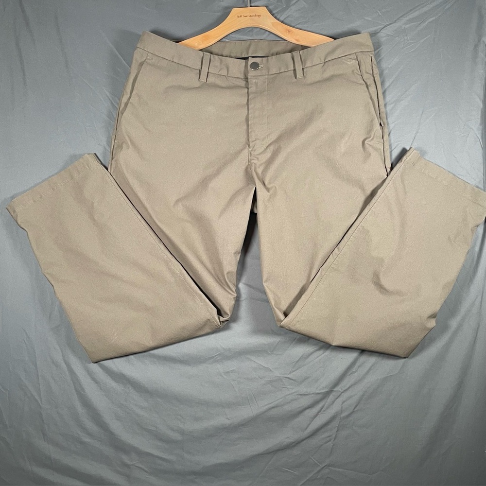 Lululemon ABC Pants Men’s Size 38 Beige Trouser Golf Preppy Style Code LM5B08S01